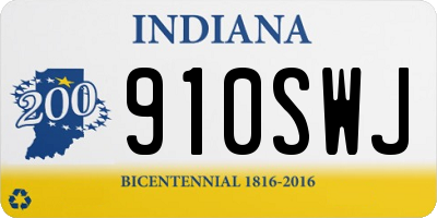 IN license plate 910SWJ