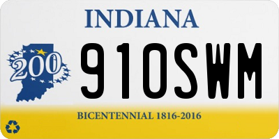 IN license plate 910SWM