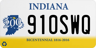 IN license plate 910SWQ
