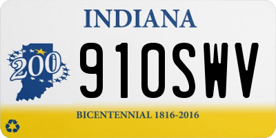 IN license plate 910SWV