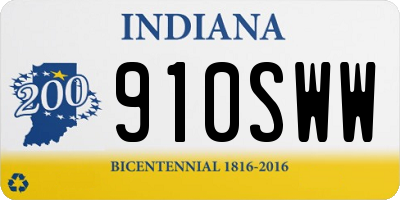 IN license plate 910SWW