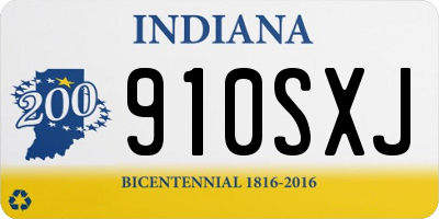 IN license plate 910SXJ