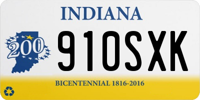 IN license plate 910SXK