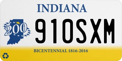 IN license plate 910SXM