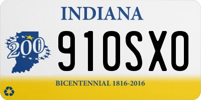 IN license plate 910SXO