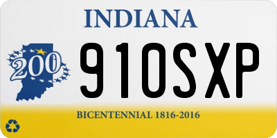 IN license plate 910SXP