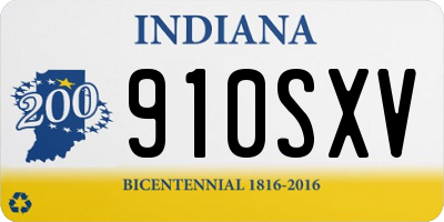 IN license plate 910SXV