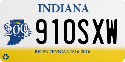 IN license plate 910SXW