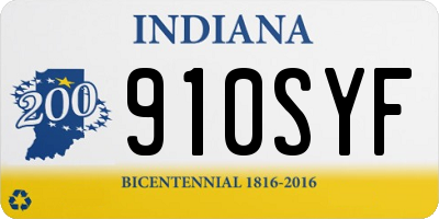 IN license plate 910SYF