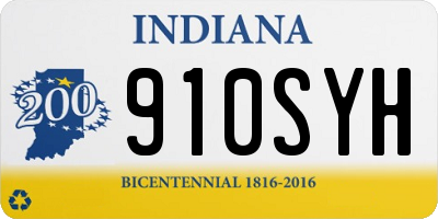 IN license plate 910SYH