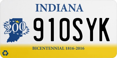 IN license plate 910SYK