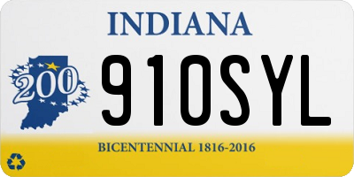 IN license plate 910SYL