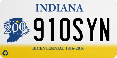 IN license plate 910SYN