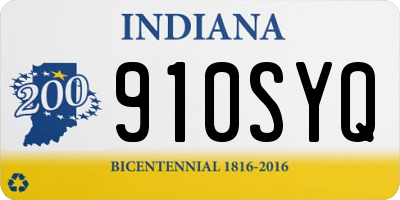 IN license plate 910SYQ