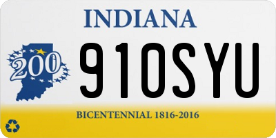 IN license plate 910SYU