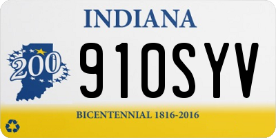 IN license plate 910SYV
