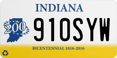 IN license plate 910SYW