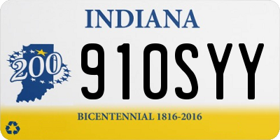 IN license plate 910SYY