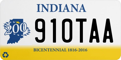 IN license plate 910TAA