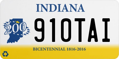 IN license plate 910TAI