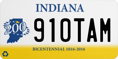 IN license plate 910TAM