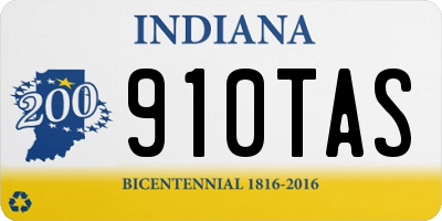 IN license plate 910TAS