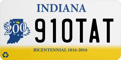 IN license plate 910TAT