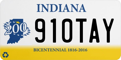 IN license plate 910TAY