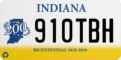IN license plate 910TBH
