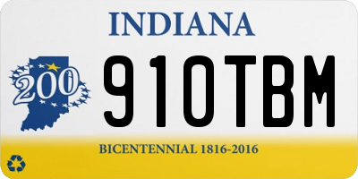 IN license plate 910TBM