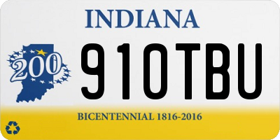 IN license plate 910TBU