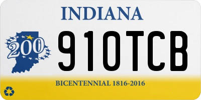 IN license plate 910TCB