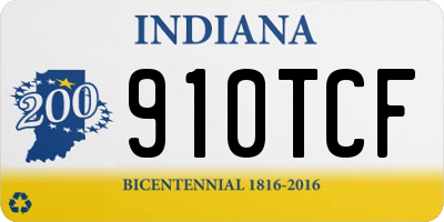 IN license plate 910TCF
