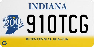 IN license plate 910TCG