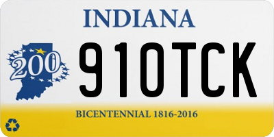 IN license plate 910TCK