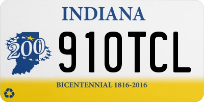 IN license plate 910TCL