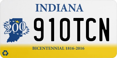 IN license plate 910TCN