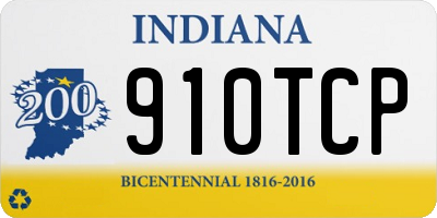 IN license plate 910TCP