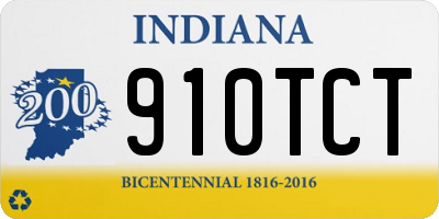 IN license plate 910TCT