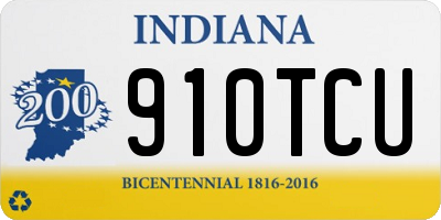 IN license plate 910TCU