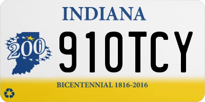 IN license plate 910TCY