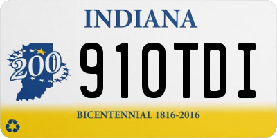 IN license plate 910TDI