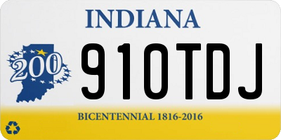IN license plate 910TDJ