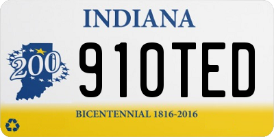IN license plate 910TED