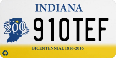 IN license plate 910TEF