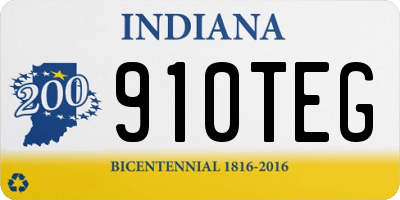 IN license plate 910TEG