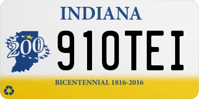 IN license plate 910TEI