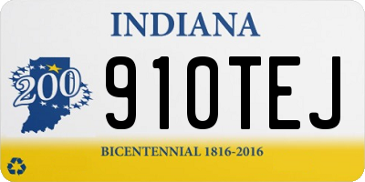 IN license plate 910TEJ