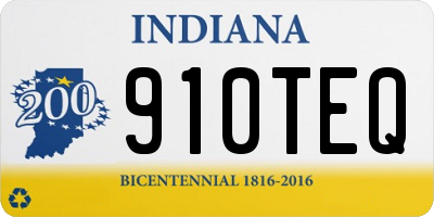 IN license plate 910TEQ