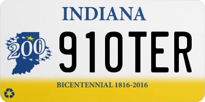 IN license plate 910TER